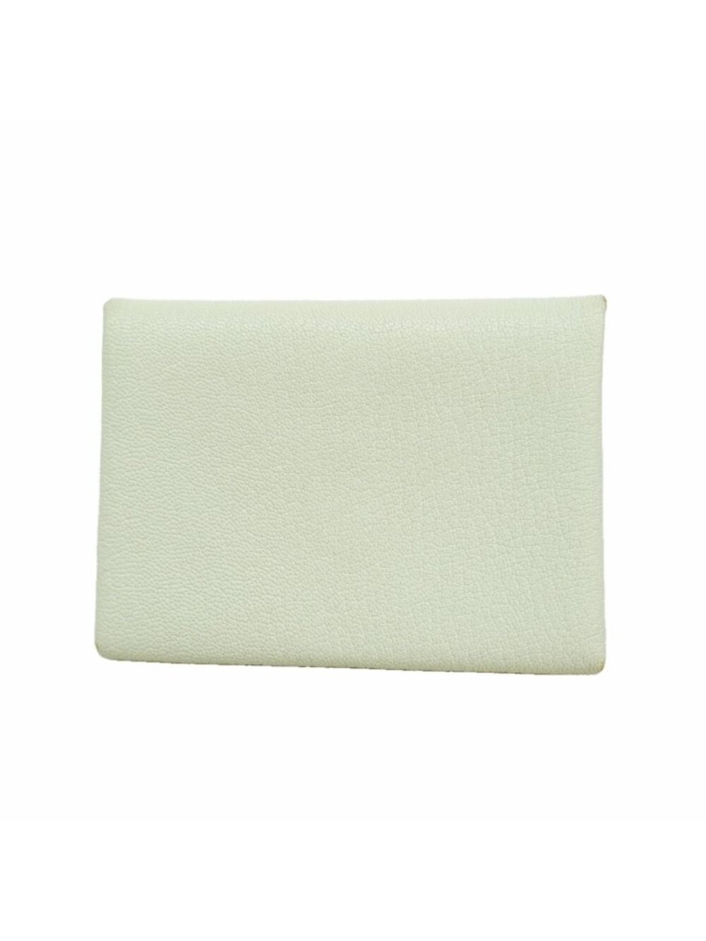 Hermes Coin Purse Calvi Duo Chevre Mysore Pearl Gray Silver